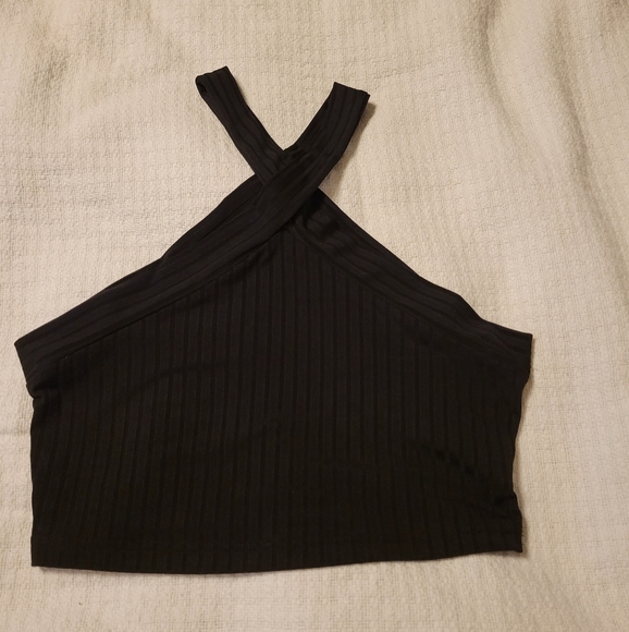 SHEIN BLACK CROP TANK - Picture 1 of 5